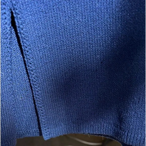 Vintage St. John for Saks embellished knit sweater Dress Navy Women's Sz 8 USA - Picture 7 of 15